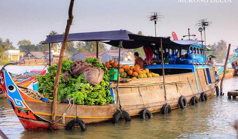 floating market Mekong delta